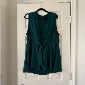 Green Sleeveless Blouse